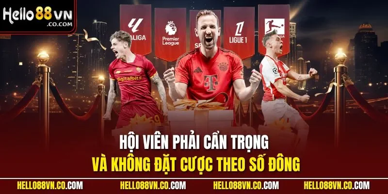 Hội viên phải cẩn trọng và không đặt cược theo số đông